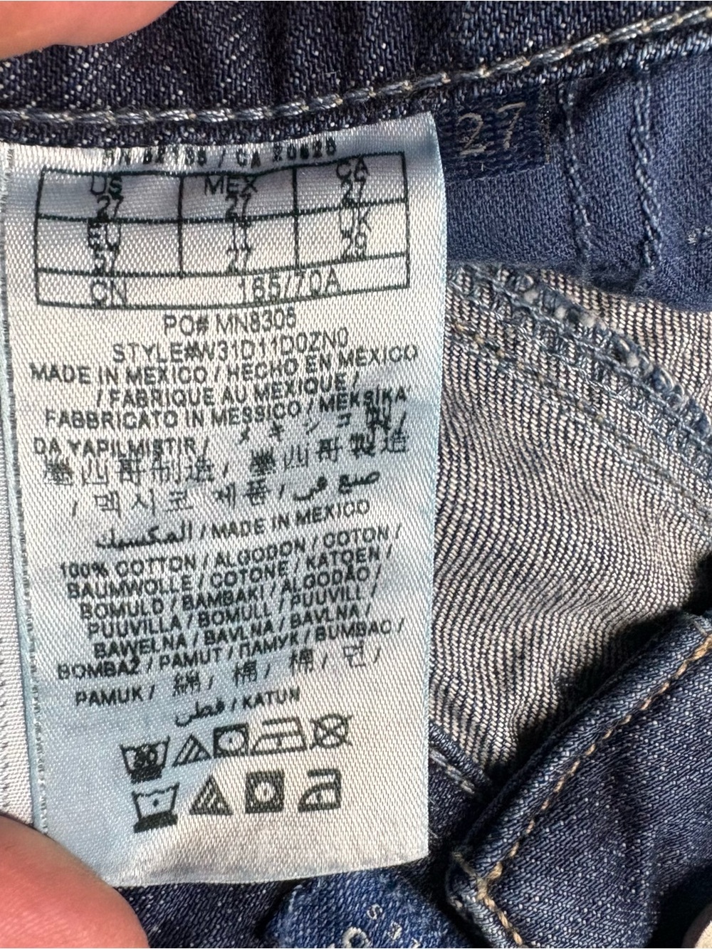 Guess Distressed Blue Denim Jean Shorts - Picture 5 of 7